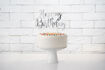 Picture of CAKE TOPPER HAPPY BIRTHDAY SILVER 22.5CM